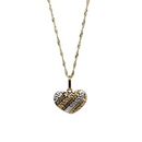 10k Singapour chain +  Heart medusa 3tons 10k Gold