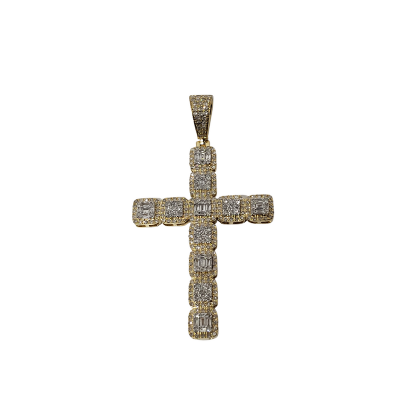 10k 1.15ct  diamond emerald Cross