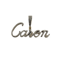 CUSTOM CAREN 0.50CT SI  DIAMOND NAME 10K GOLD SOLID