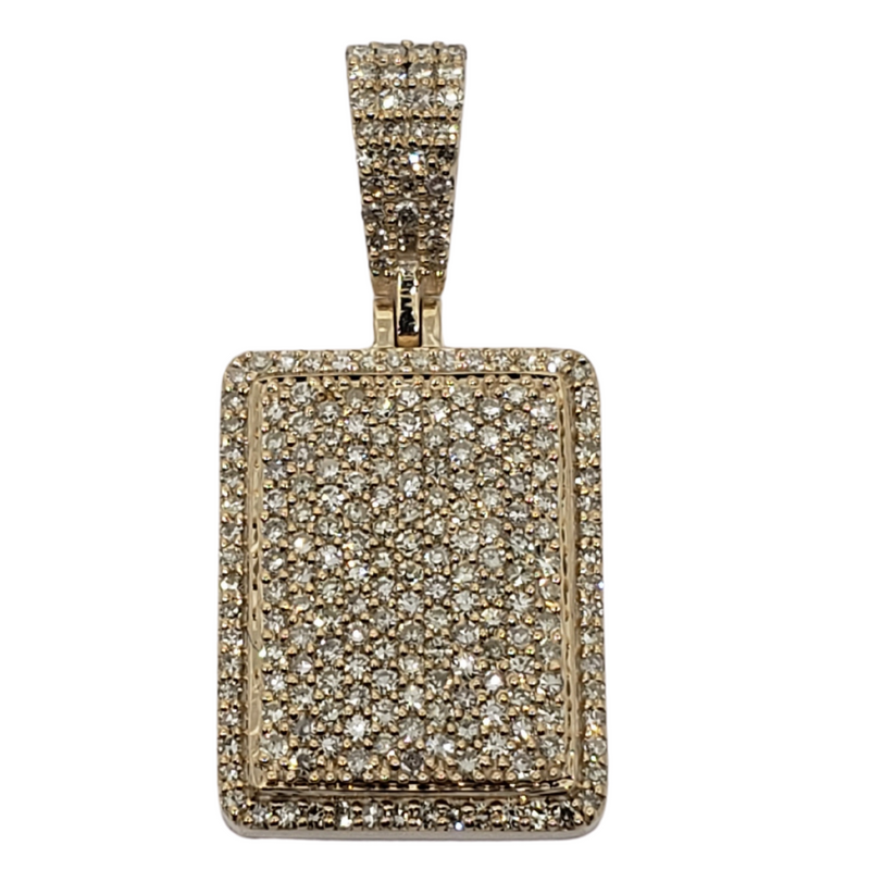 Square 1.08ct Gold Pendant in 10k Gold SP 9859 A