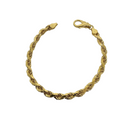 10k 5mm Rope Bracelet diamond cut Solid
