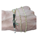 10K Rope Chain Laser Cut +  Combo in 10K Yellow Gold LA523