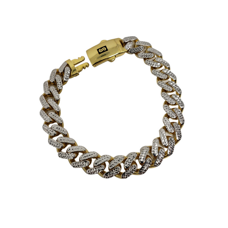 11MM Monaco Bracelet 10k Gold NEW