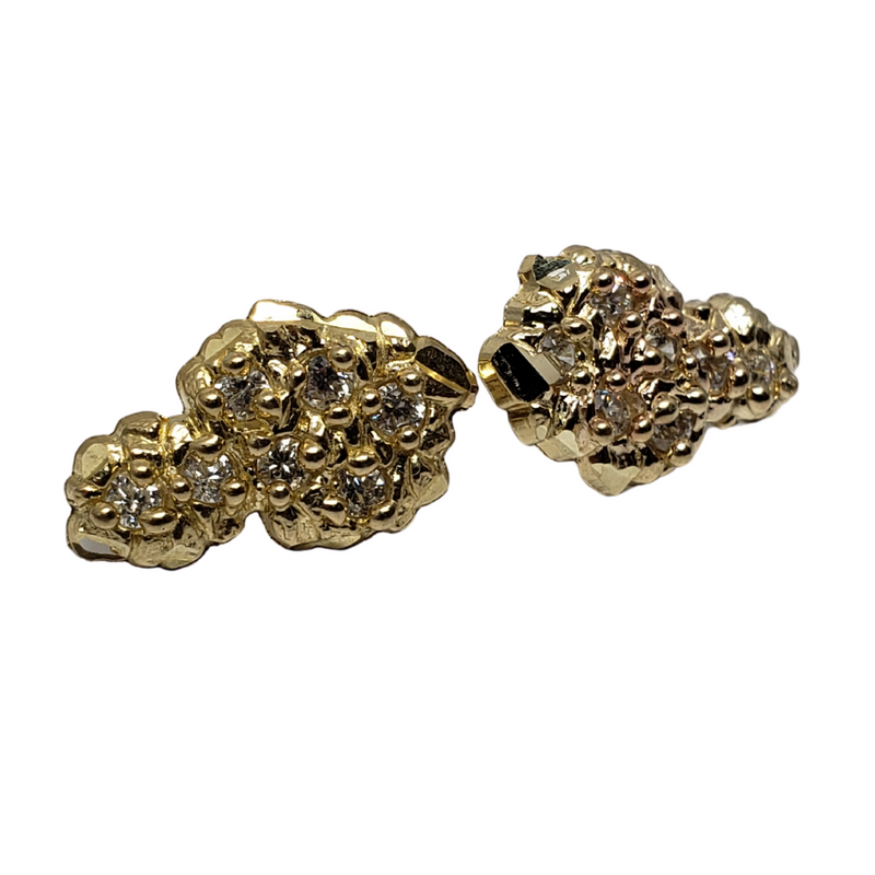 10K Yellow Gold Nugget Earring WE-007