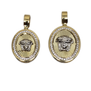 2 Tone medusa Yellow Gold 10K rth-043
