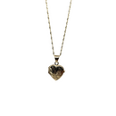 10k Singapour + Collier médaillon photo en forme de coeur