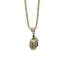 10k Diamond Cut Franco Chain With Bomb Pendant