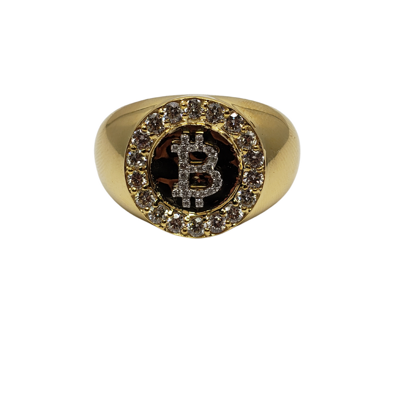 1.05ct Diamonds Bitcoin Ring 10k Gold SR15925