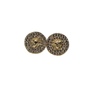 10k yellow  Gold medusa  Earring NEW
