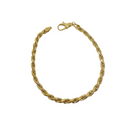 10k 4mm Rope Bracelet diamond cut Solid