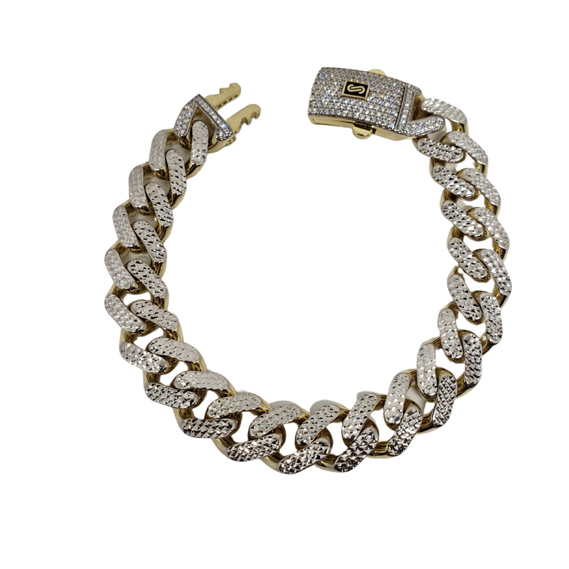 11mm Monaco 10k  Bracelet Diamond cut NEW