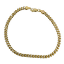 3.7MM Bracelet Franco 10k coupe diamant FBG-008