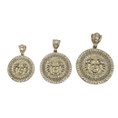 2 Tone medusa Yellow Gold 10K VP-016