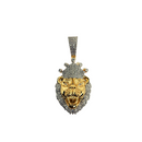 10k 0.93ct SI Diamond Angry Lion King Pendant
