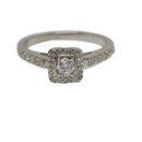 0.37ct Bague de fiançailles or blanc 10k SR10643