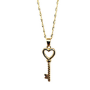 Collier clé en or 10k hrt-506