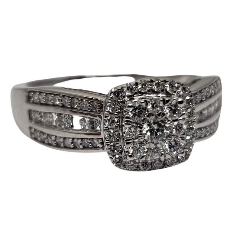 Diamond Ring 0.5ct in 10k White Gold SKR23758-50-WG