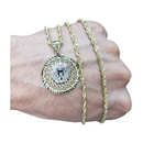 Rope Chain Laser Cut 10kt + Ver-Sa-Ce-501 10 Karat LA501