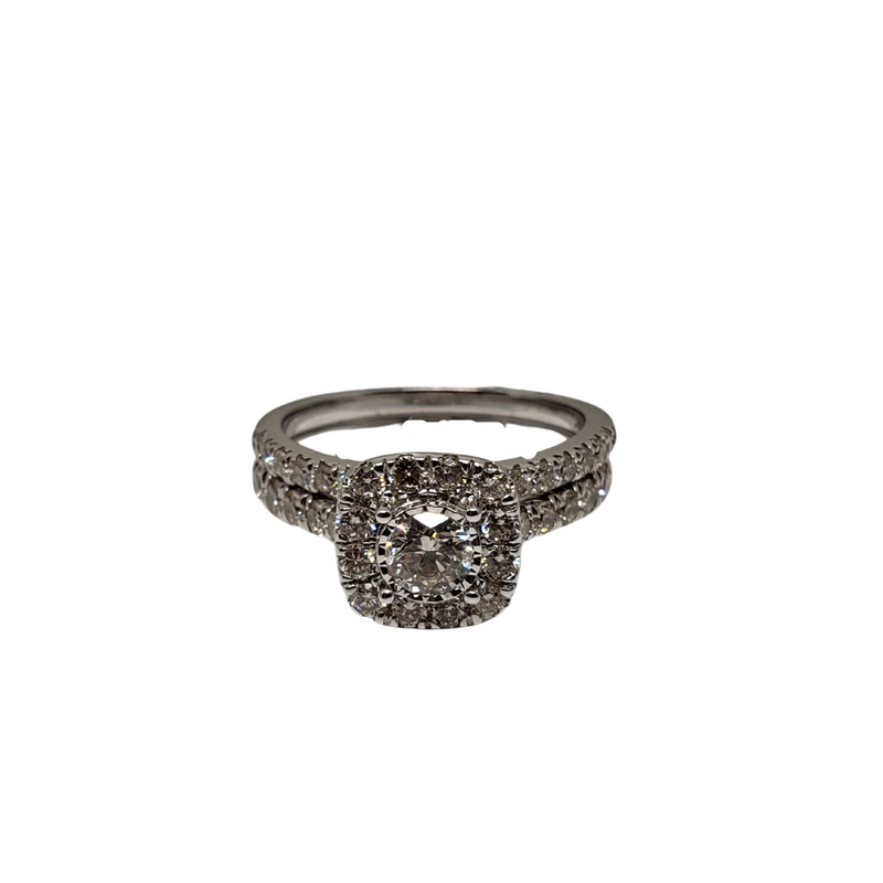 10k 1.35ct Halo diamond ring