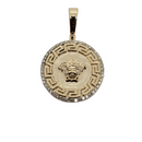 0.35ct Greek Design Diamond Pendant in 10k SP 11081