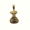 Money Bag 0.71ct of Diamonds 10k Gold NEW