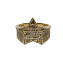 Bague étoile 10k 1.22ct VS Baguettes de diamants