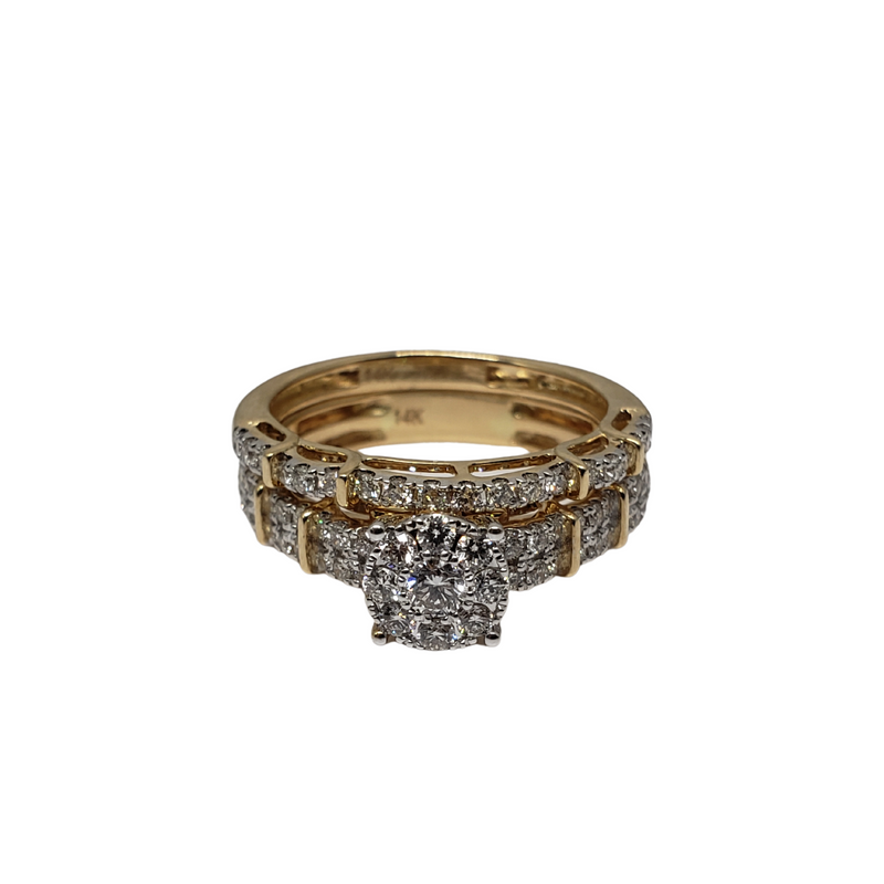 14k 0.75ct Luxury Diamonds Engagement Flower Ring