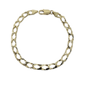 6mm Casting Bracelet 10K Yellow Gold Bracelet for Men MCA-053