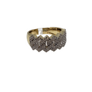 10k 10mm Bague Monaco 0.92ct Diamond Ring NEW