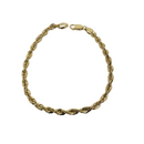 10K 4.5mm Rope Laser Cut Bracelet