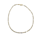 10k Figaro Diamond cut Ankle chain