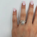 Diamond Heart Ring 0.50ct in 10k White Gold N8 GC-2159991