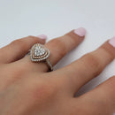 Diamond Heart Ring 0.50ct in 10k White Gold N8 GC-2159991