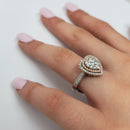 Diamond Heart Ring 0.50ct in 10k White Gold N8 GC-2159991