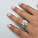 Diamond Halo Paver Ring 1.0ct in 10k White Gold GCR-009