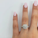 Bague Fiancaille Hailey 1.00ct diamants  en or blanc 14k