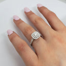 Bague Fiancaille Hailey 1.00ct diamants  en or blanc 14k