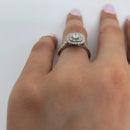 Bague Fiancaille Hailey 1.00ct diamants  en or blanc 14k