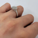 Bague Fiancaille Hailey 1.00ct diamants  en or blanc 14k