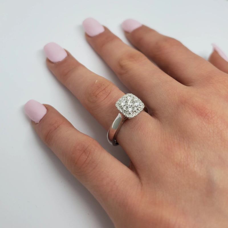Diamond Sabrina Ring 0.50ct  in 10k White Gold Sabrina-001
