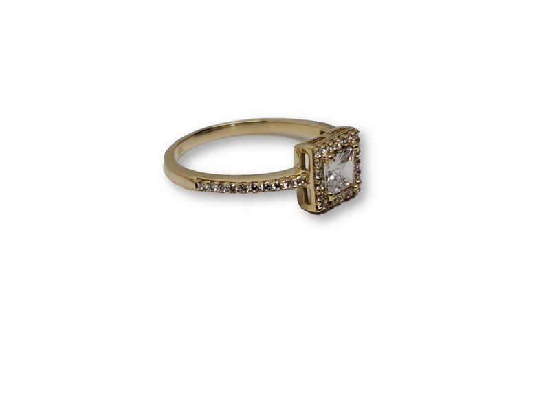 Halo Ring in Gold for Women 10K WCR0024