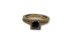 Blue Halo Ring in Gold for Women 10K WCR0019