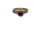 Red Ring in Gold for Women 10K WCR0015