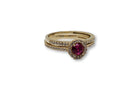Red Ring in Gold for Women 10K WCR0015