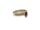 Blue Pear Ring in Gold for Women 10K WCR0016
