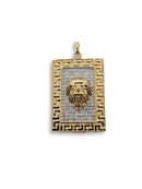 Lion medusa 0.35CT Diamond Pendant in 10k Gold DP-0024
