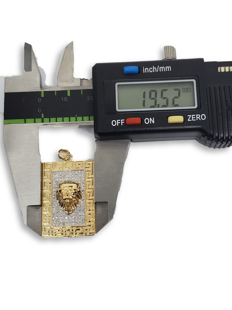 Pendentif méduse lion avec diamant 0,35CT en or 10k DP-0024