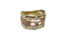 3 Tones Ring in Gold for Women 10K WR007