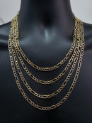 Chaine Figaro 5mm Coupe Diamant en or 10K FD50