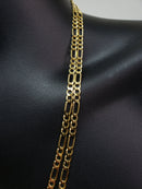 4.5mm Figaro Chain 10k yellow Gold F45